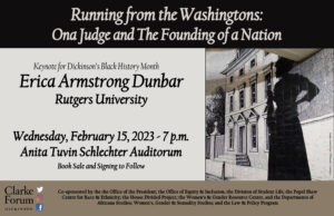 Poster for Erica Armstrong Dunbar event