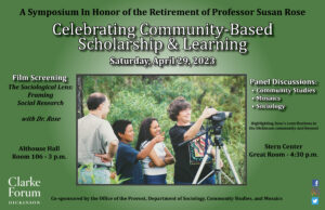 Poster to advertise Celebrating Community-Based Scholarship & Learning 