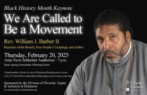 Poster for advertise Rev. William J. Barber II's talk