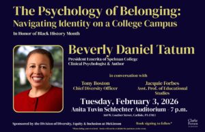 poster for Beverly Daniel Tatum's event
