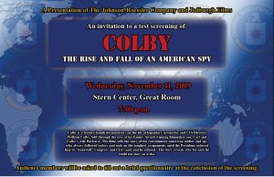 Colby Project Poster Film Showing