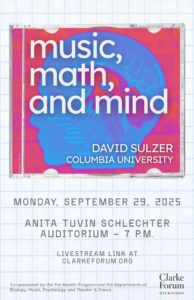 Poster to Advertise David Sulzer's program