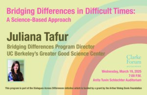 Poster to advertise Juliana Tafur's program