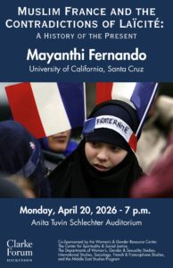 Poster to advertise Mayanthi Fernando's program 