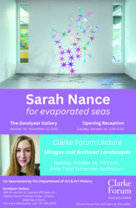 Poster to advertising Nancy Vance's exhibit and lecture