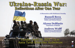 Poster for Advertise the event: Ukraine-Russia War: Reflections After One Year